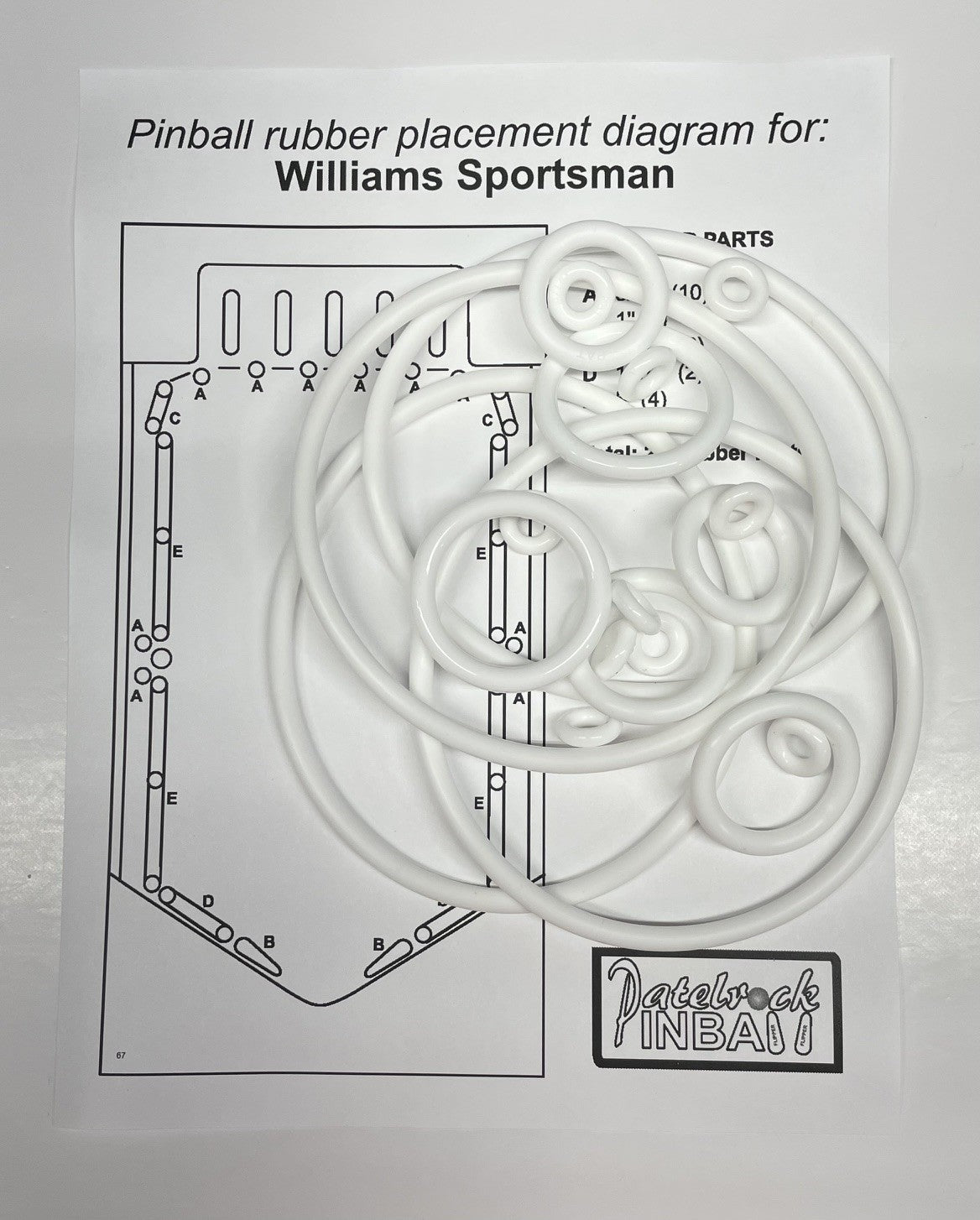 Williams Sportsman Pinball Machine Rubber Ring Kit
