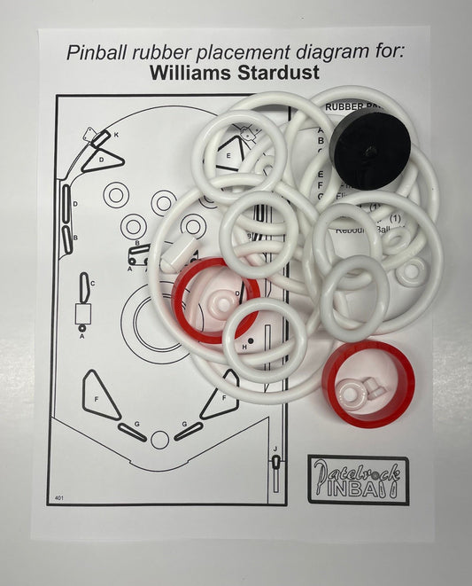 Williams Stardust Pinball Machine Rubber Ring Kit