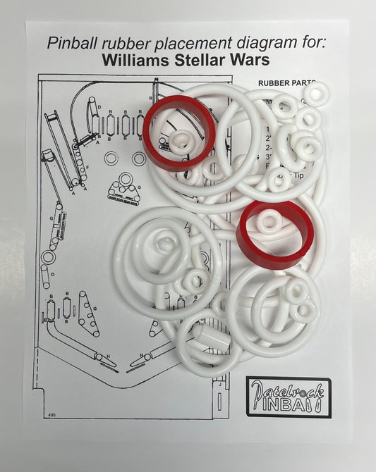 Williams Stellar Wars Pinball Machine Rubber Ring Kit
