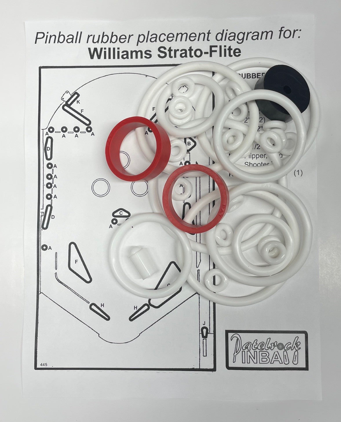 Williams Strato Flite Pinball Machine Rubber Ring Kit