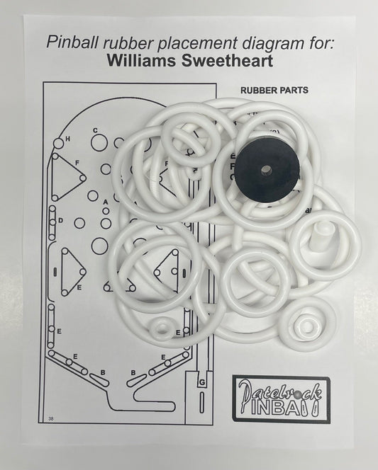 Williams Sweepstakes Pinball Machine Rubber Ring Kit