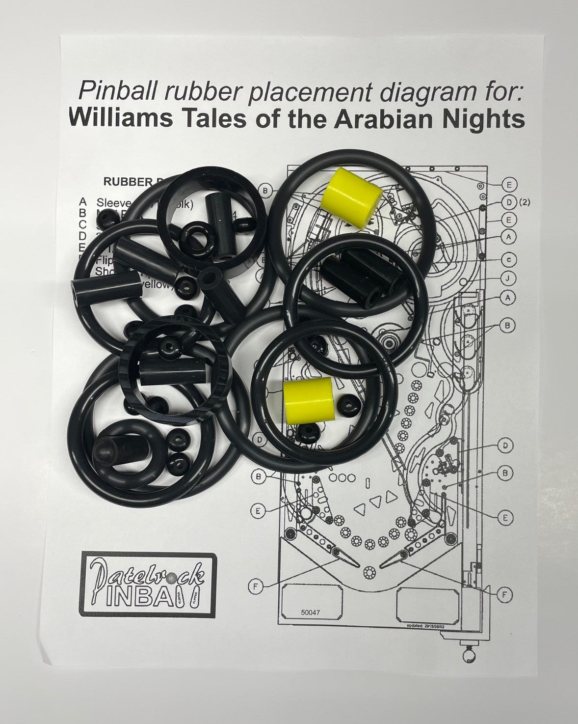 Williams Tales of the Arabian Nights Pinball Rubber Kit