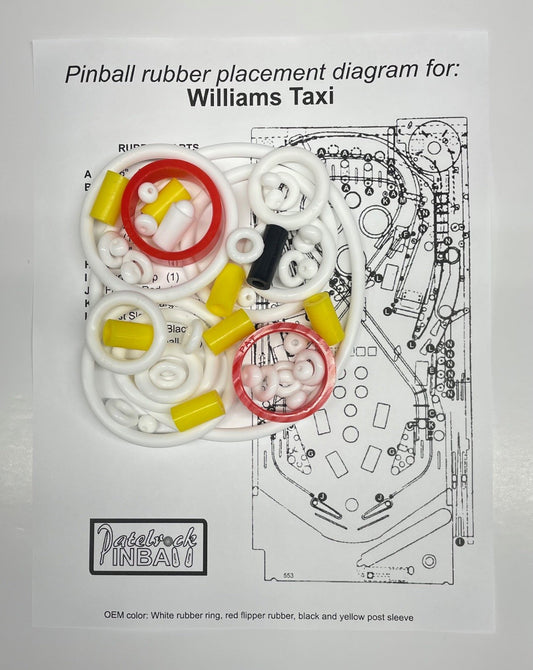 Williams Taxi Pinball Machine Rubber Ring Kit