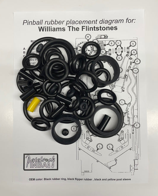 Williams The Flintstones Pinball Machine Rubber Ring Kit