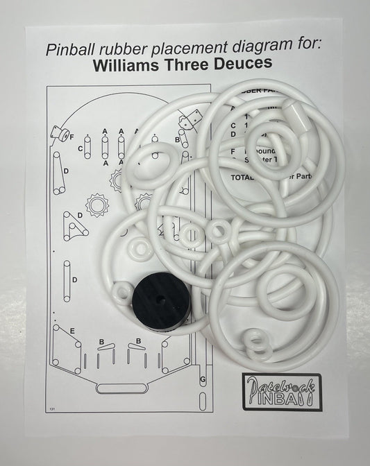 Williams Three Deuces Pinball Machine Rubber Ring Kit