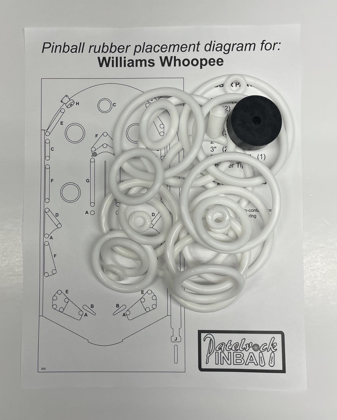 Williams Whoopee Pinball Machine Rubber Ring Kit