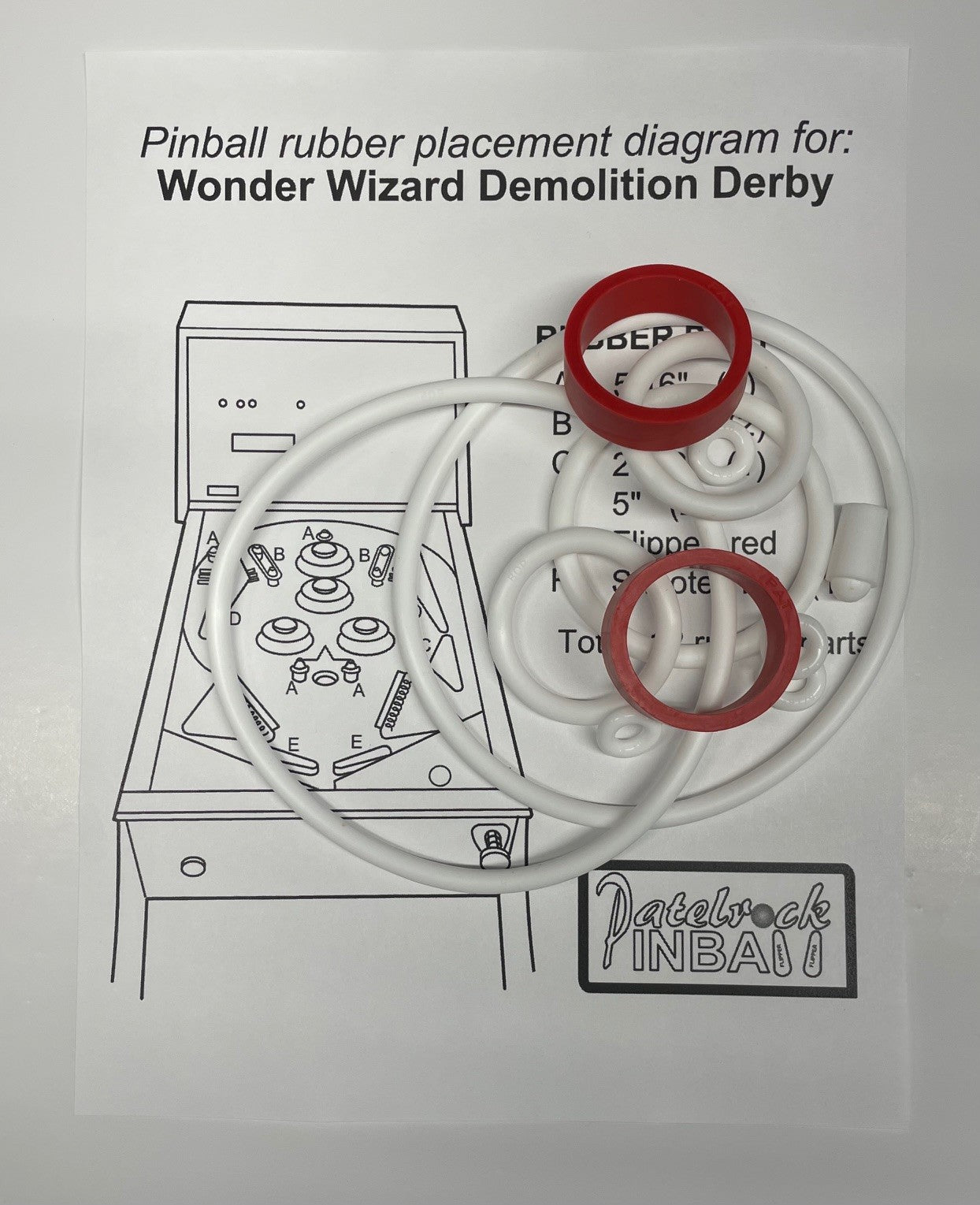 Wonder Wizard Demolition Derby Pinball Machine Maintenance Kit