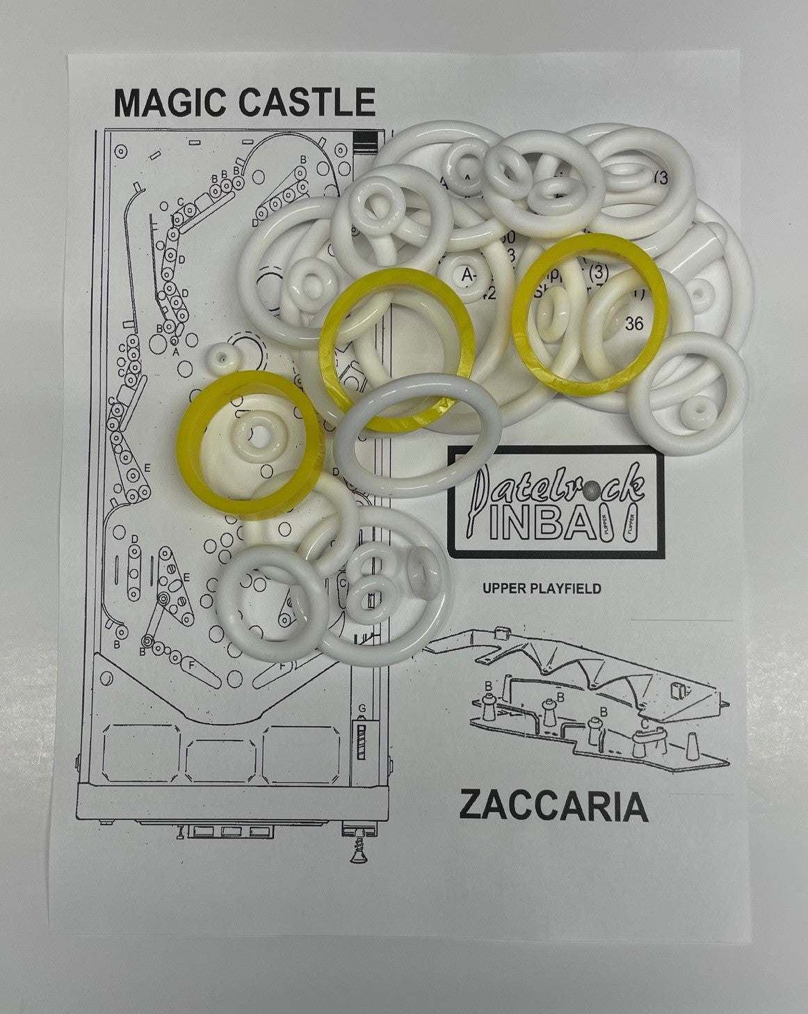 Zaccaria Magic Castle Pinball Machine Rubber Ring Kit