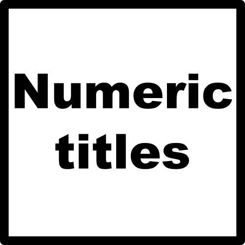 Numeric Titles