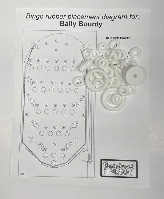 Bally Bounty Bingo Machine Rubber Ring Kit