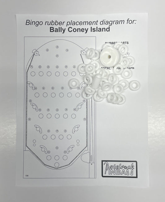 Bally Coney Island Bingo Machine Rubber Ring Kit