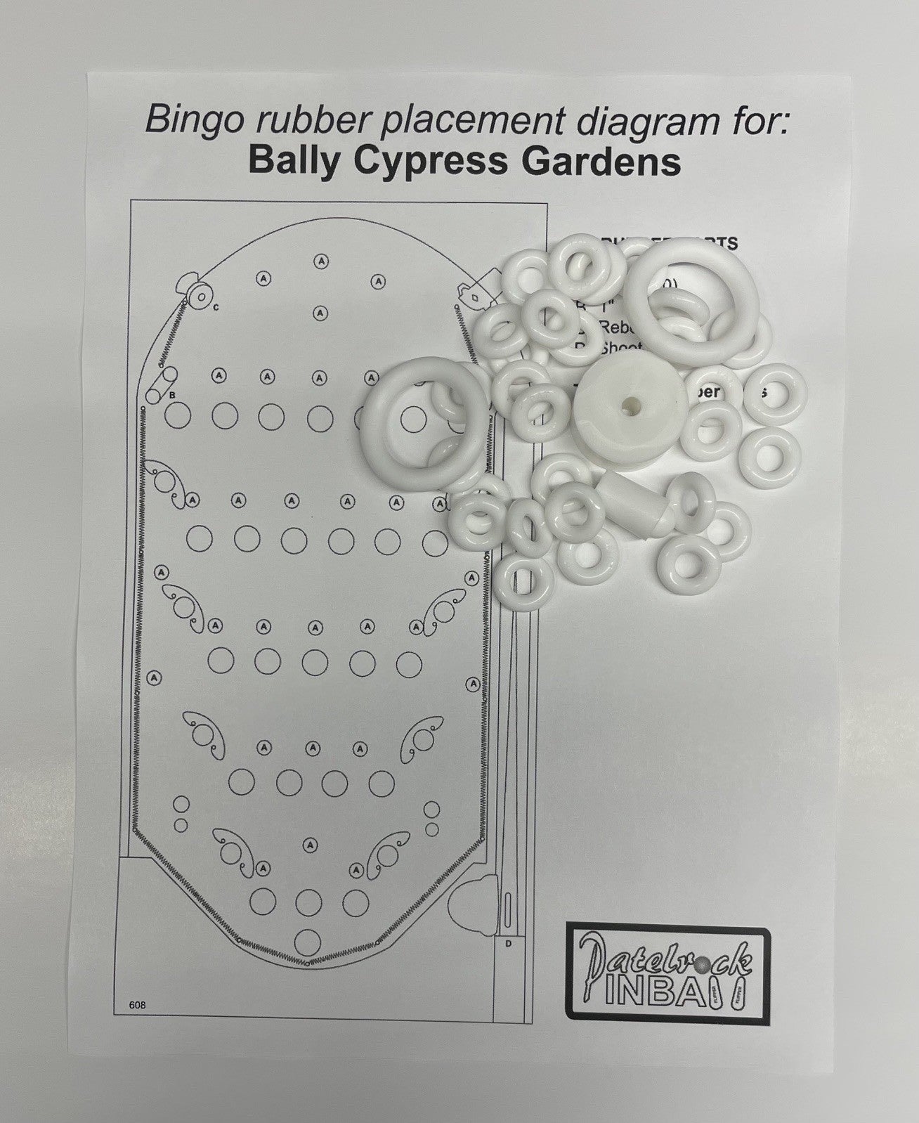 Bally Cypress Gardens Bingo Machine Rubber Ring Kit