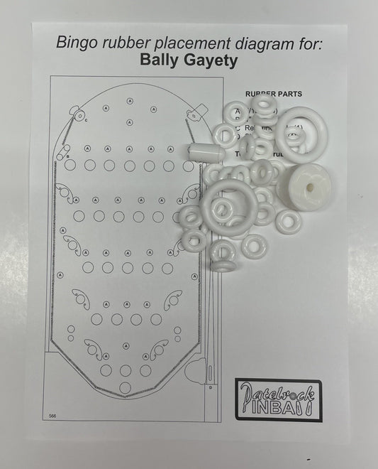Bally Gayety Bingo Machine Rubber Ring Kit