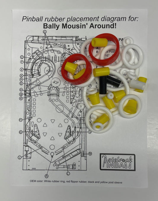 Bally Mousin' Around! Pinball Machine Rubber Ring Kit