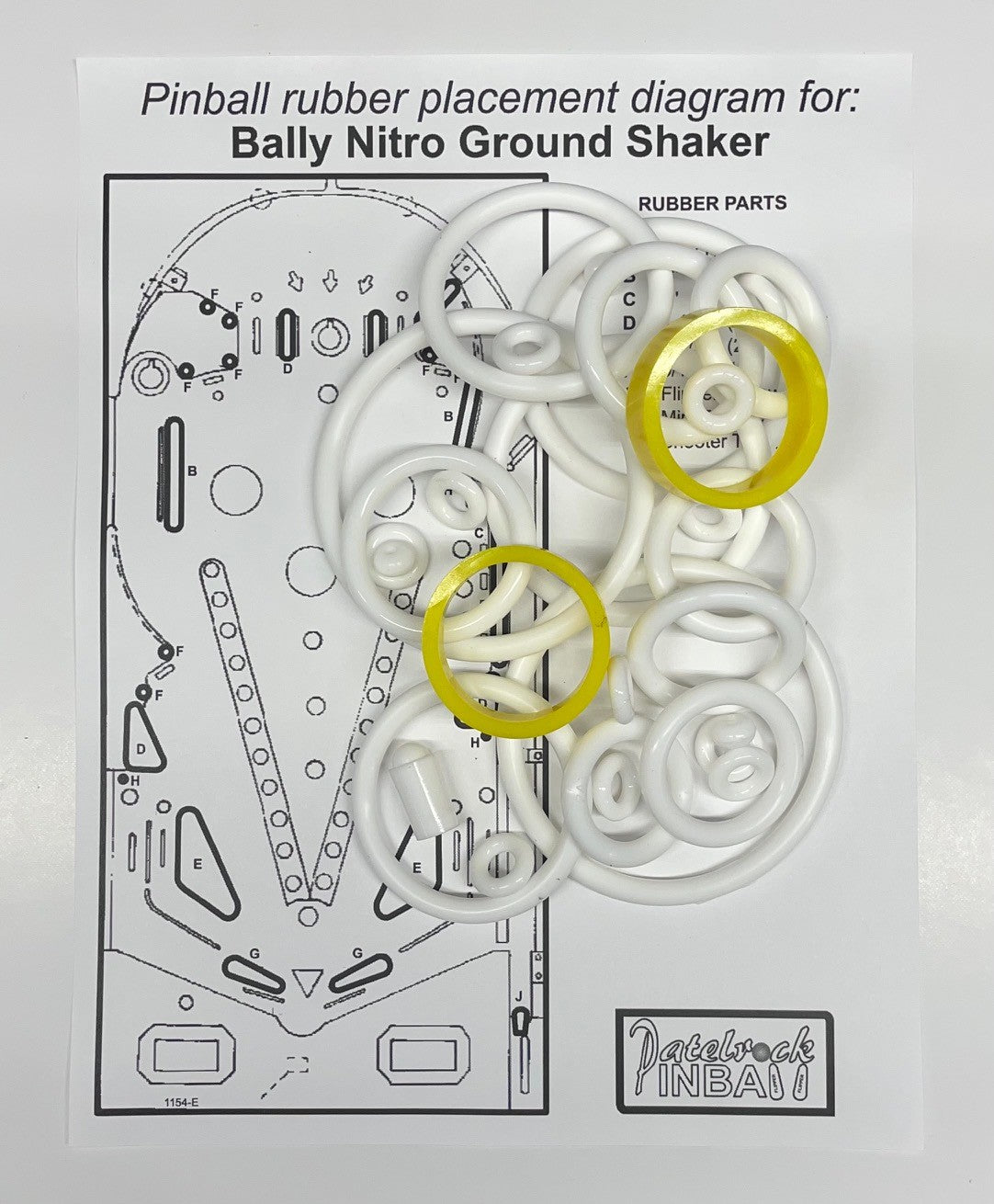 Bally Nitro Ground Shaker Pinball Machine Rubber Ring Kit