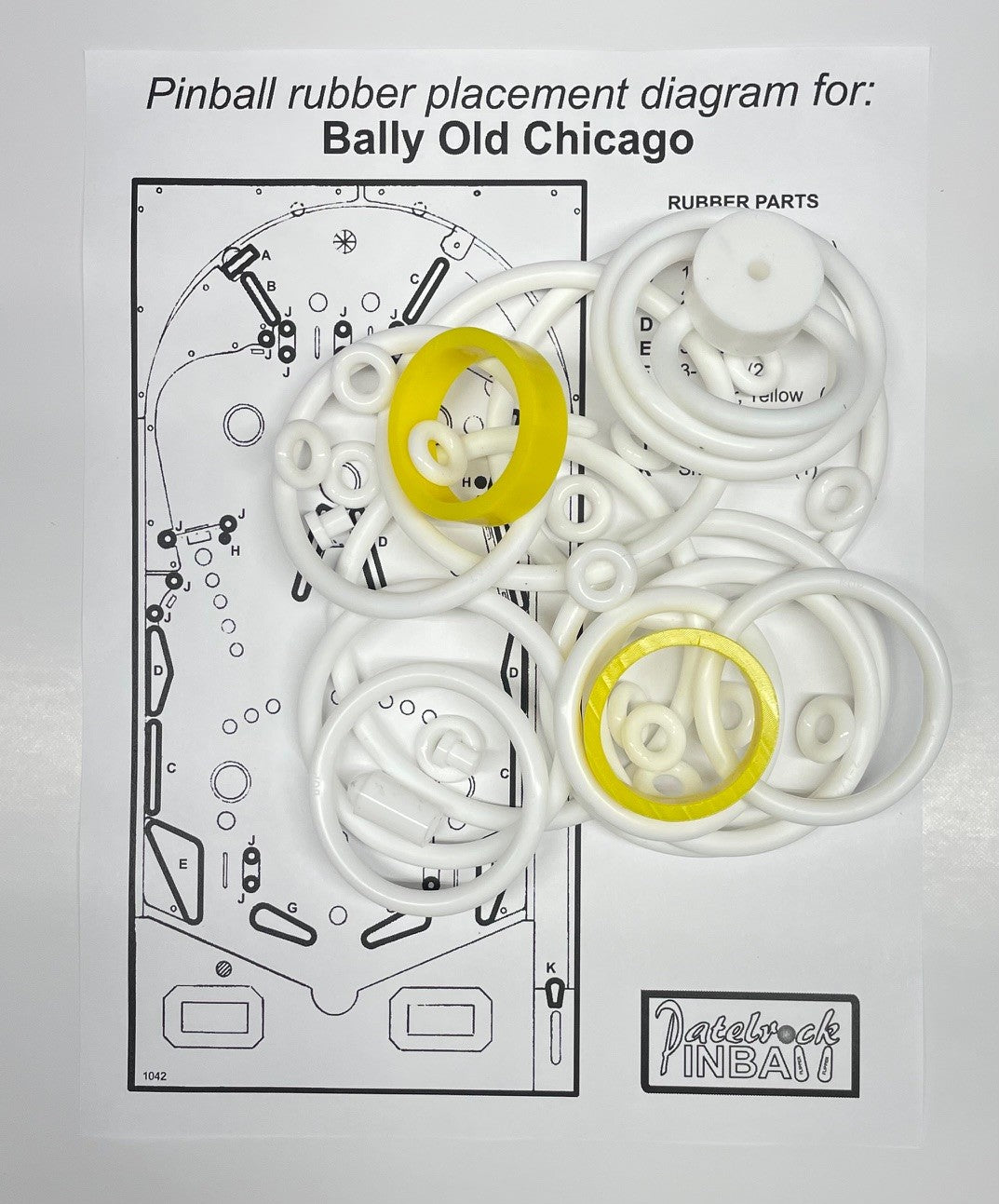 Bally Old Chicago Pinball Machine Rubber Ring Kit