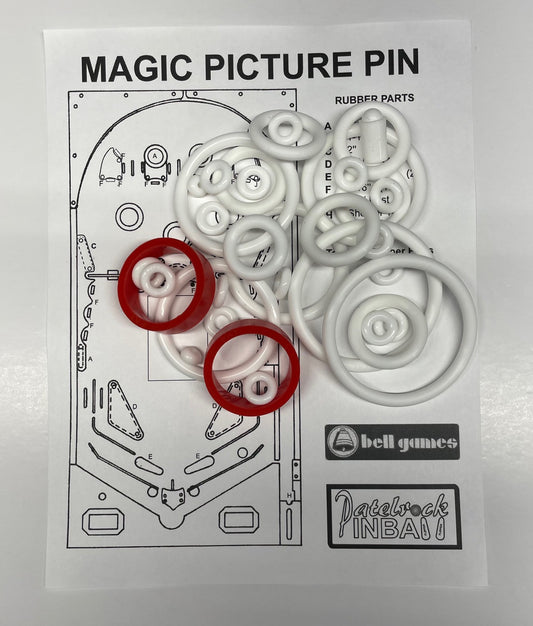 Bell Games Magic Picture Pin Pinball Machine Rubber Ring Kit