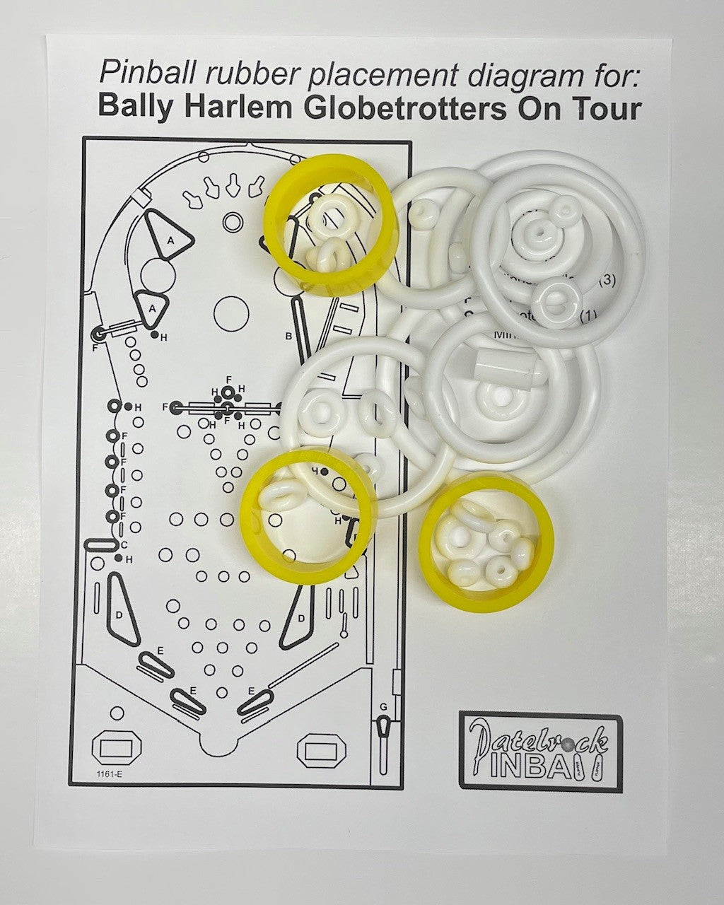 Bally Harlem Globetrotters On Tour Pinball Machine Rubber Ring Kit