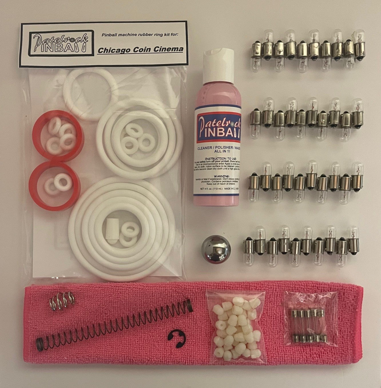 Chicago Coin Cinema Pinball Machine Maintenance Kit