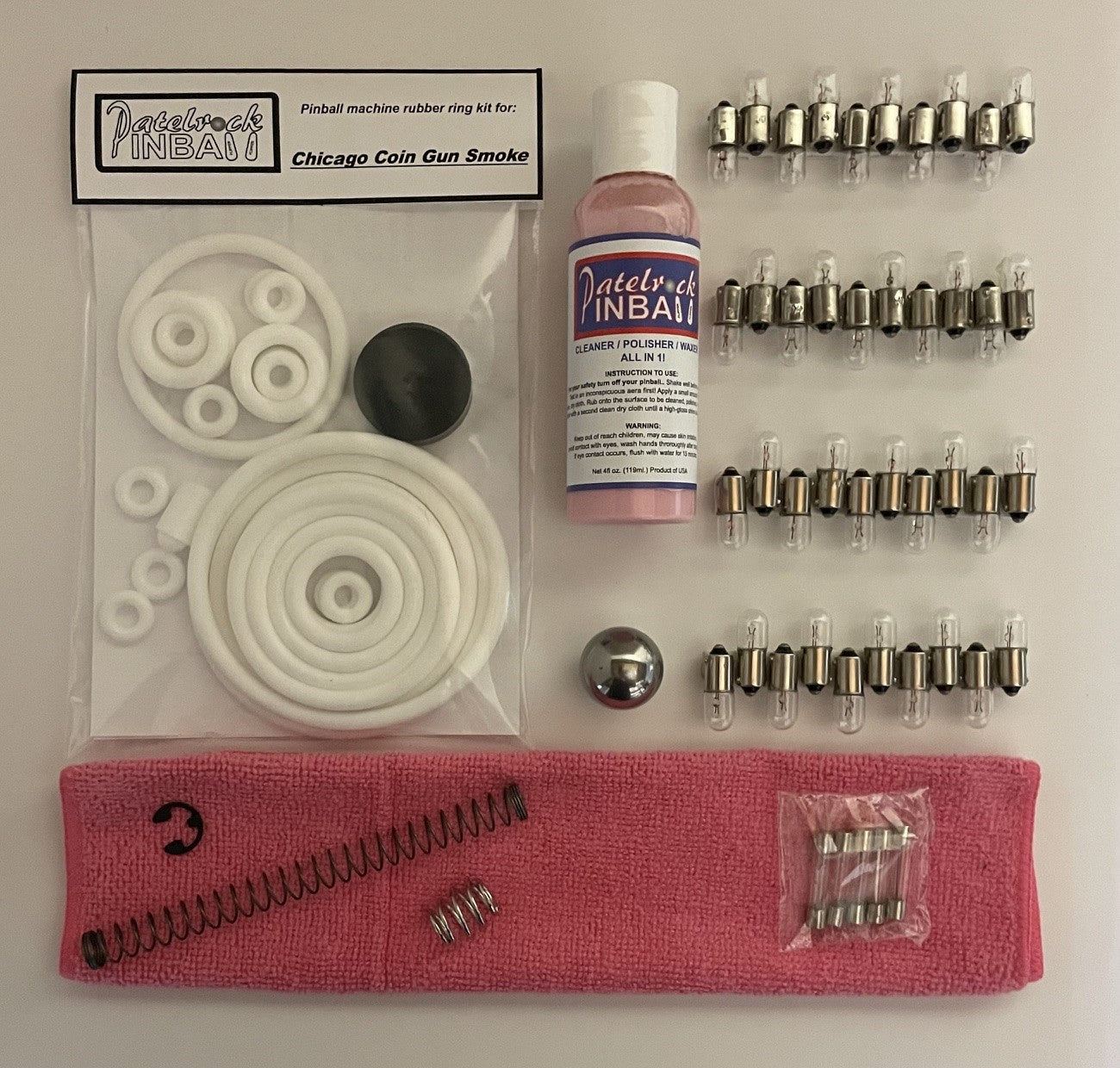 Chicago Coin Gun Smoke Pinball Machine Maintenance Kit