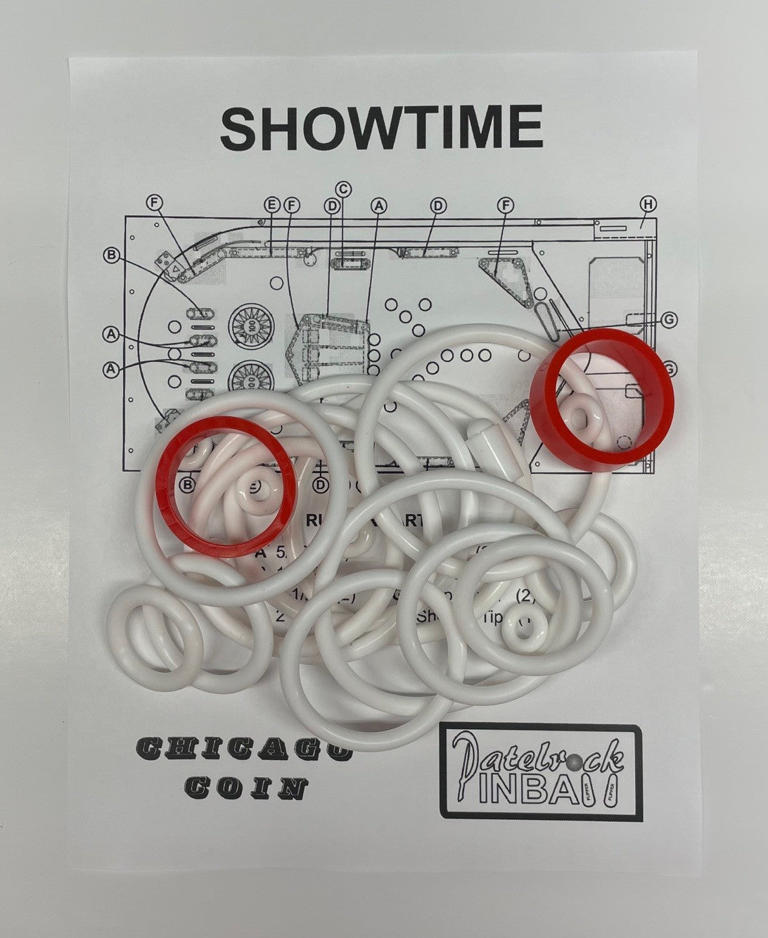 Chicago Coin Showtime Pinball Machine Rubber Ring Kit
