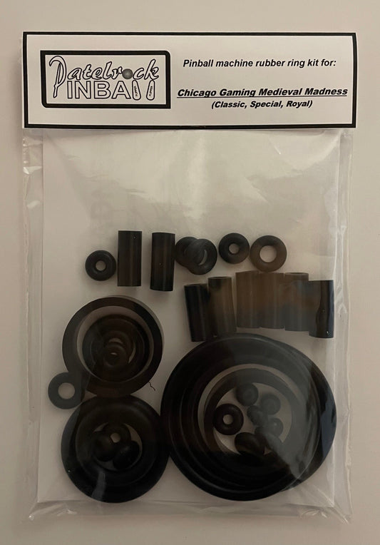 Chicago Gaming Medieval Madness Remake (all edition) Pinball Machine Rubber Ring Kit