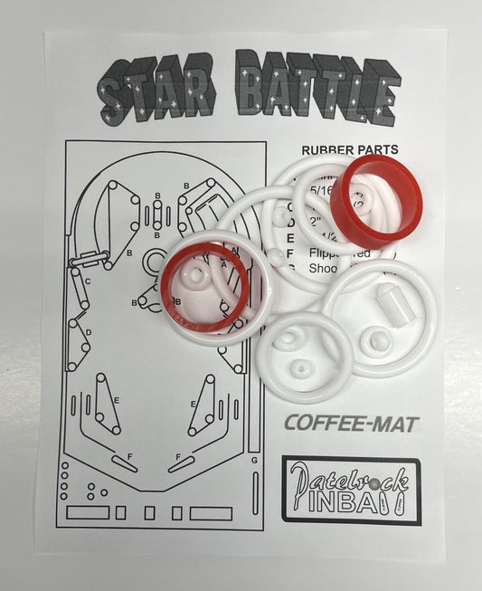 Coffee-Mat Star Battle Pinball Machine Rubber Ring Kit