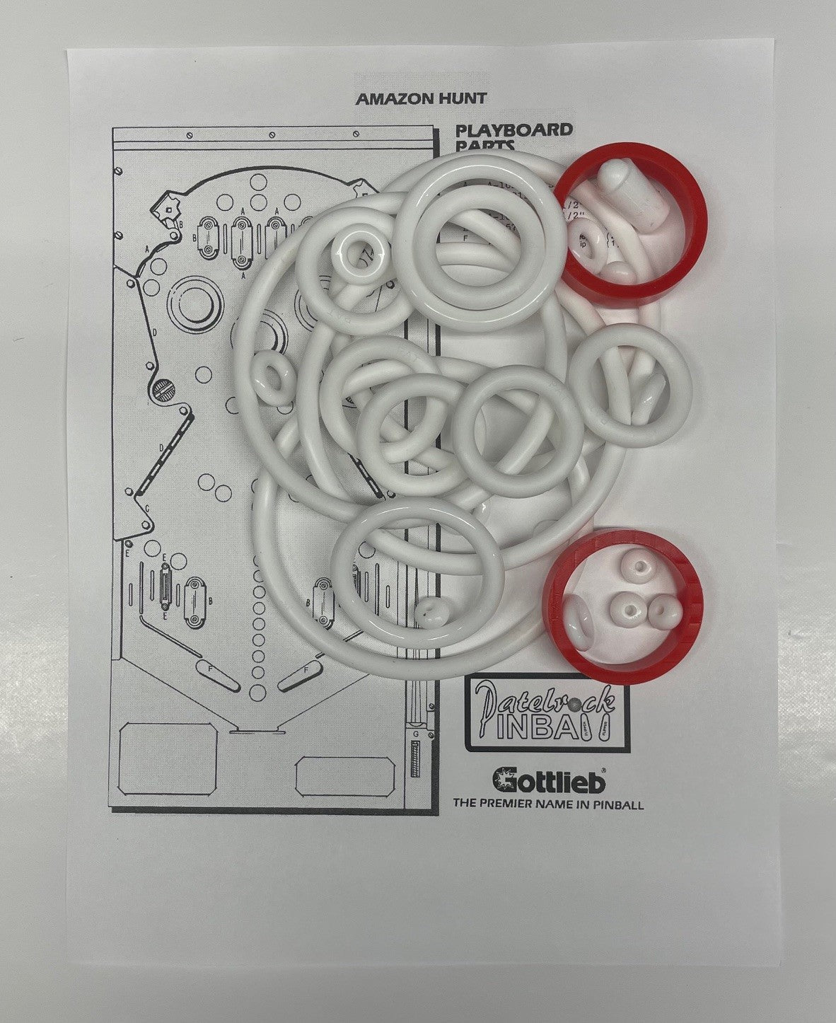 Gottlieb Amazon Hunt III Pinball Machine Rubber Ring Kit