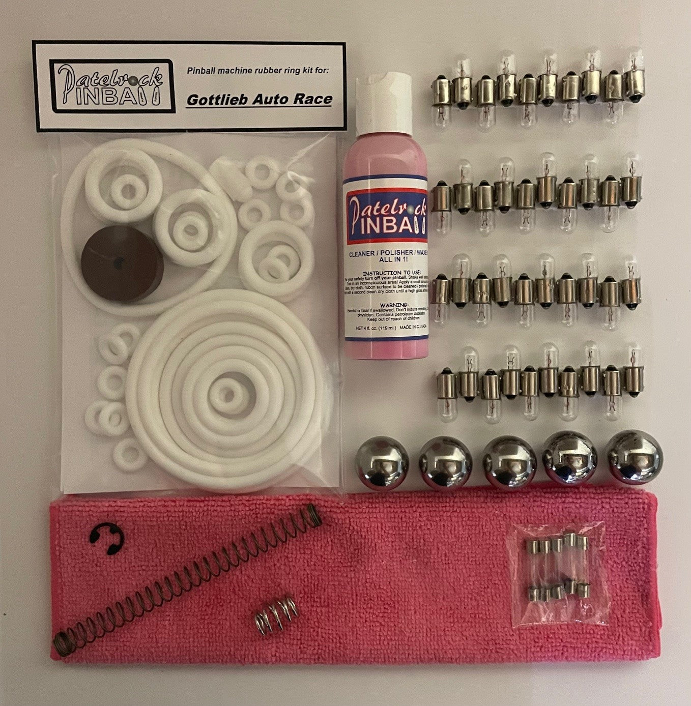 Gottlieb Auto Race Pinball Machine Maintenance Kit