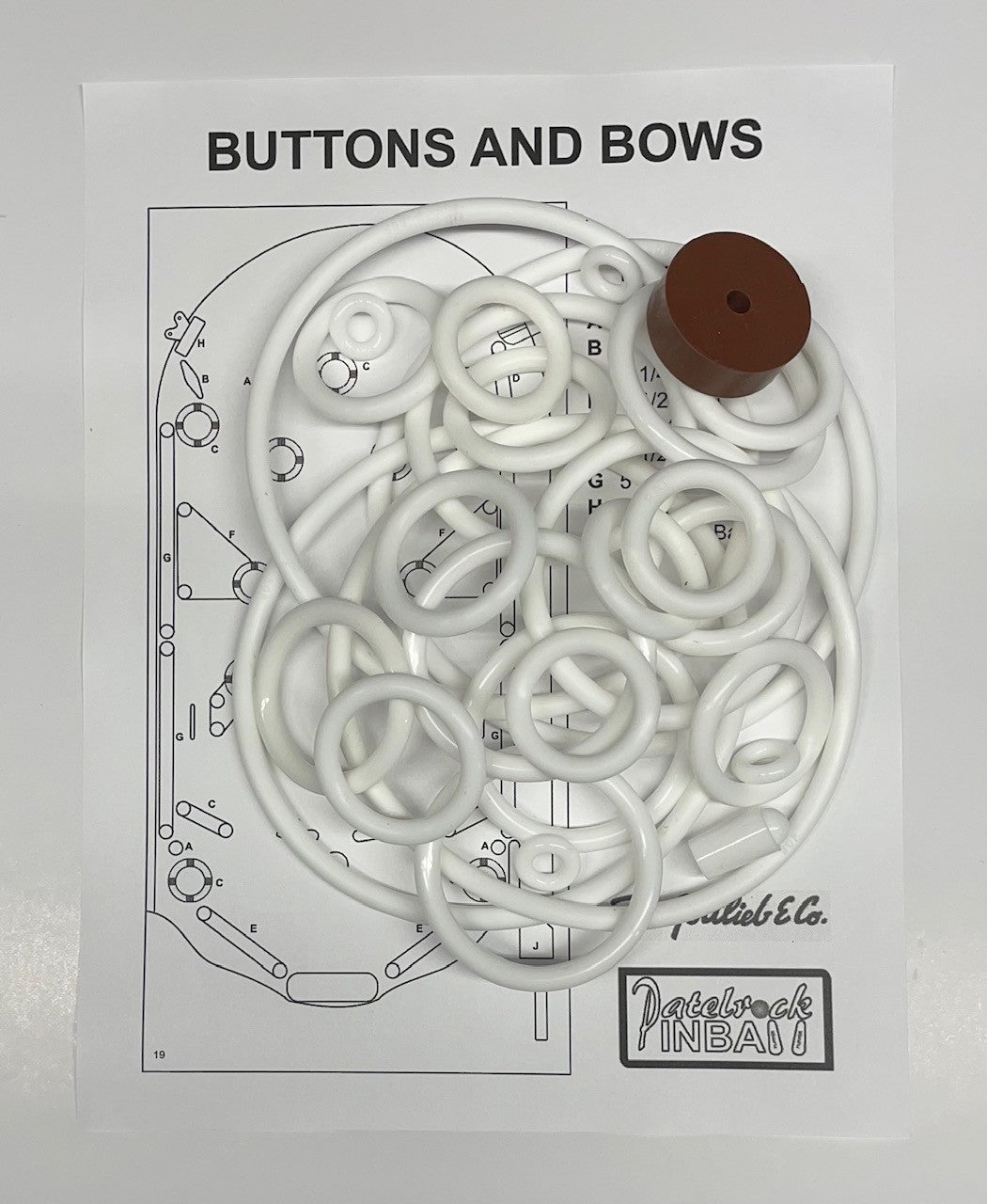 Gottlieb Buttons and Bows Pinball Machine Rubber Ring Kit