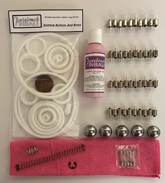 Gottlieb Buttons and Bows Pinball Machine Maintenance Kit