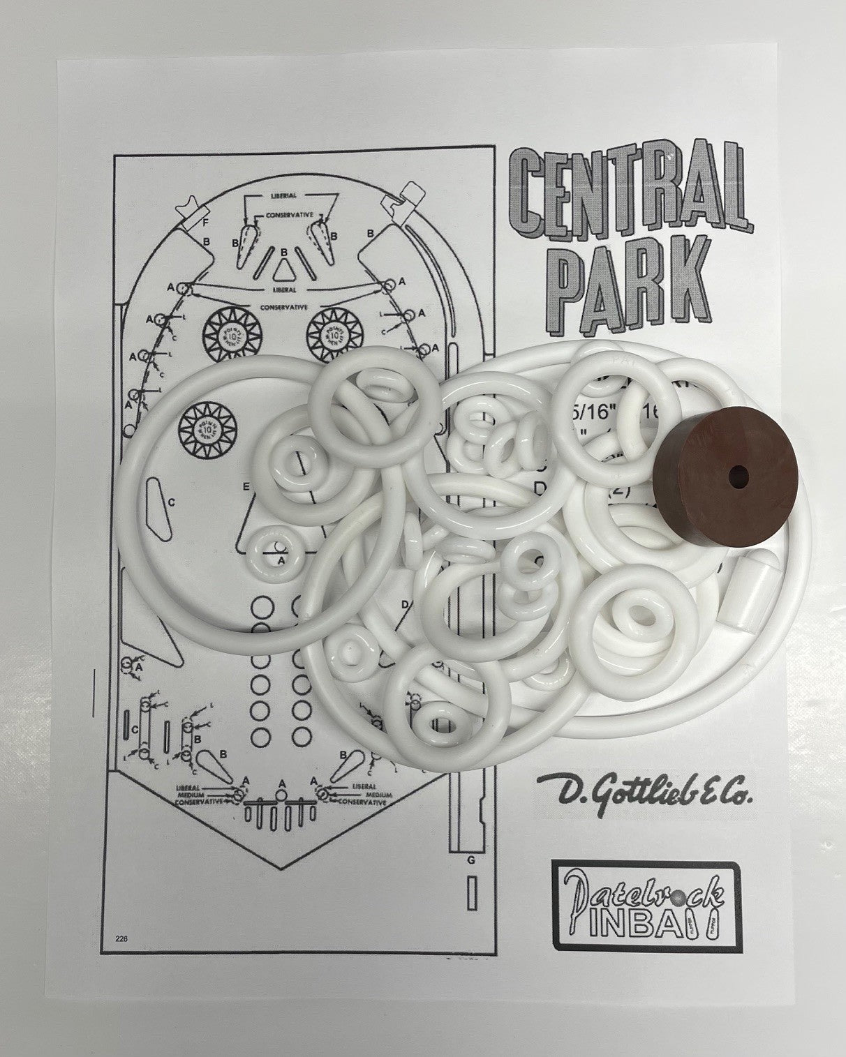 Gottlieb Central Park Pinball Machine Maintenance Kit