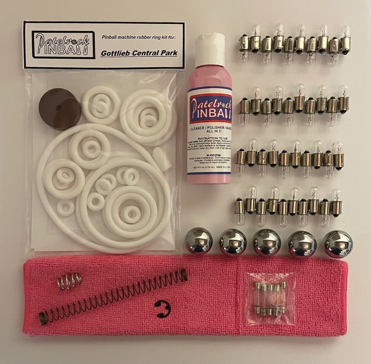 Gottlieb Central Park Pinball Machine Maintenance Kit