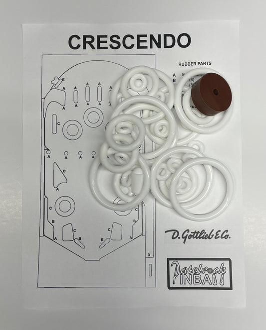 Gottlieb Crescendo Pinball Machine Rubber Ring Kit