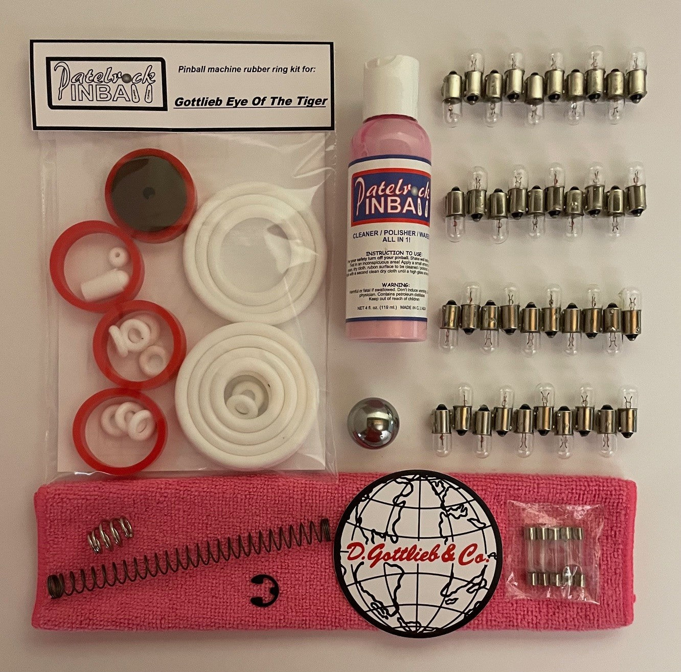 Gottlieb Eye Of The Tiger Pinball Machine Maintenance Kit