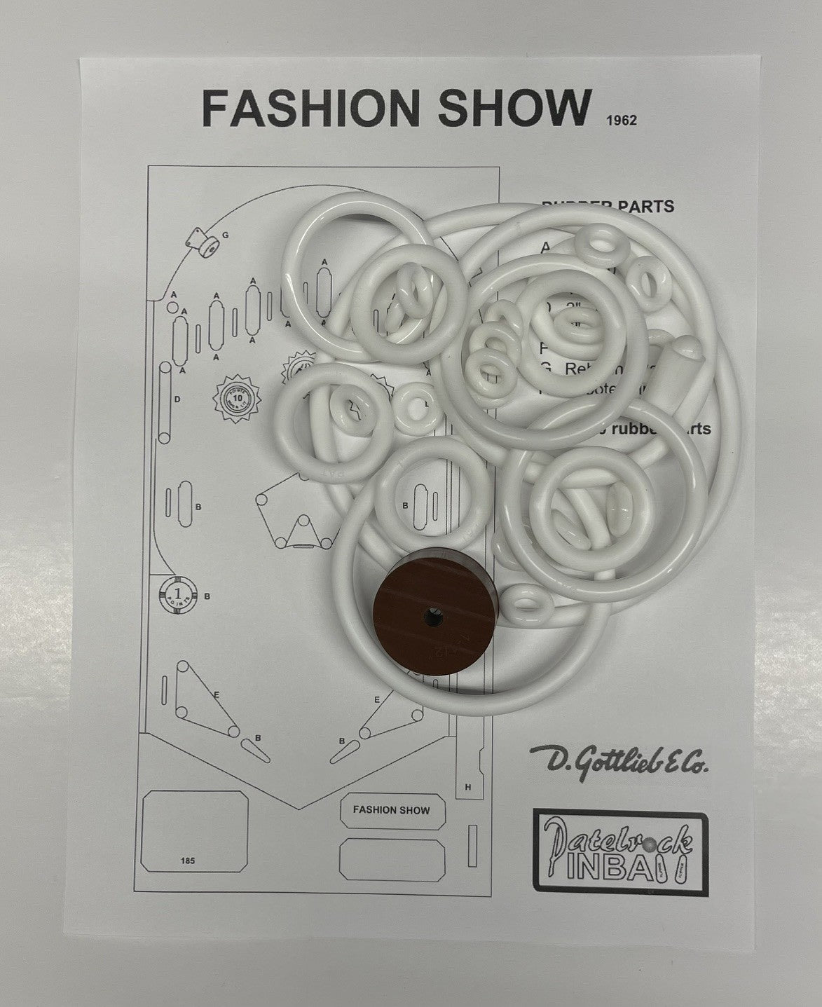 Gottlieb Fashion Show Pinball Machine Rubber Ring Kit