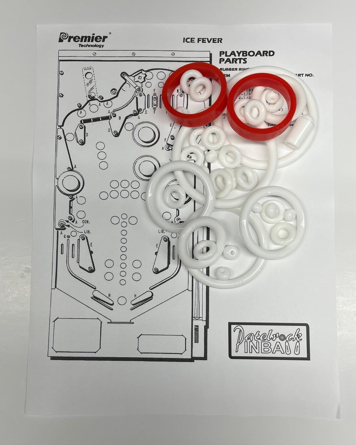 Gottlieb Ice Fever Pinball Machine Rubber Ring Kit