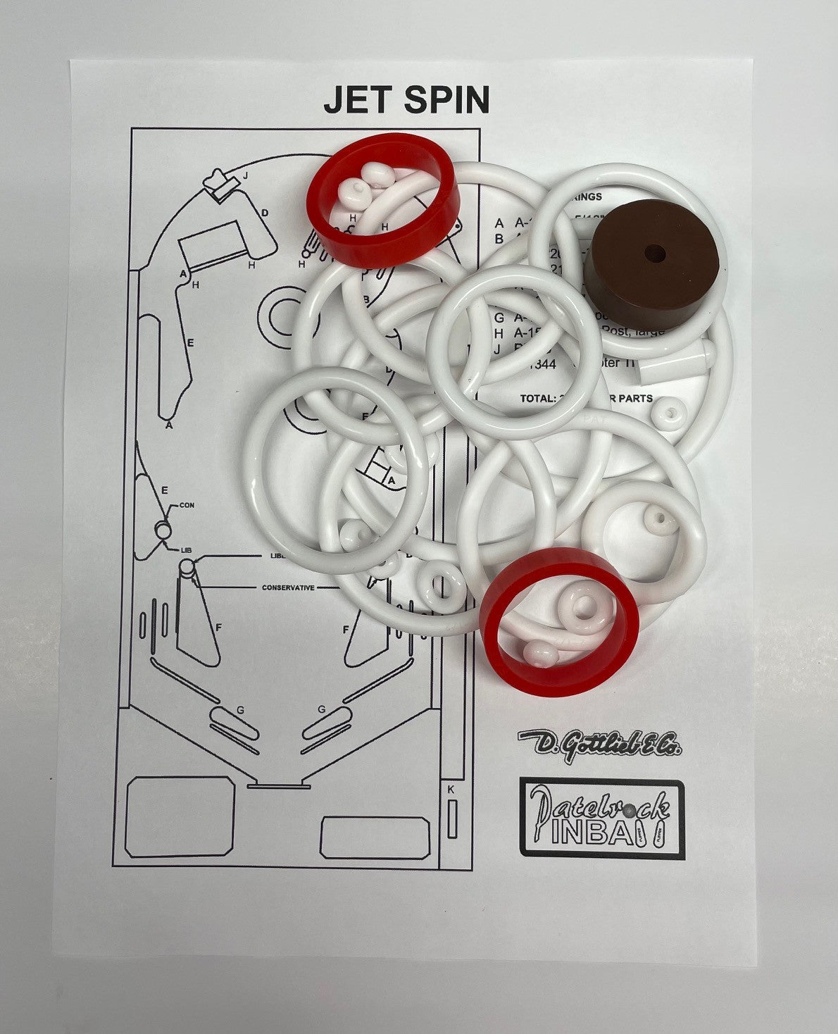Gottlieb Jet Spin Pinball Machine Maintenance Kit