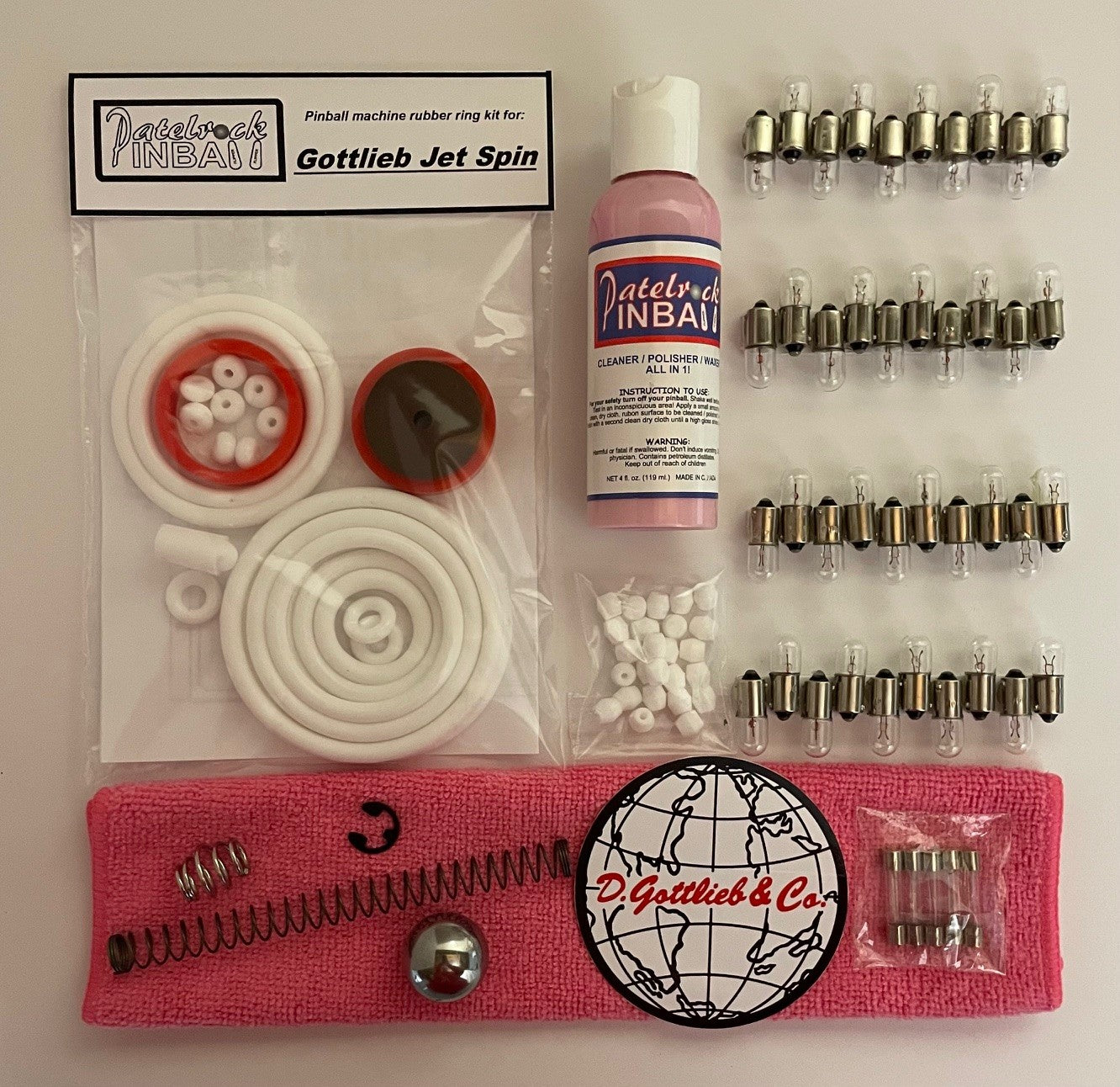 Gottlieb Jet Spin Pinball Machine Maintenance Kit