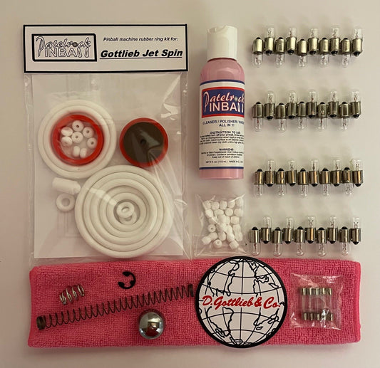 Gottlieb Jet Spin Pinball Machine Maintenance Kit