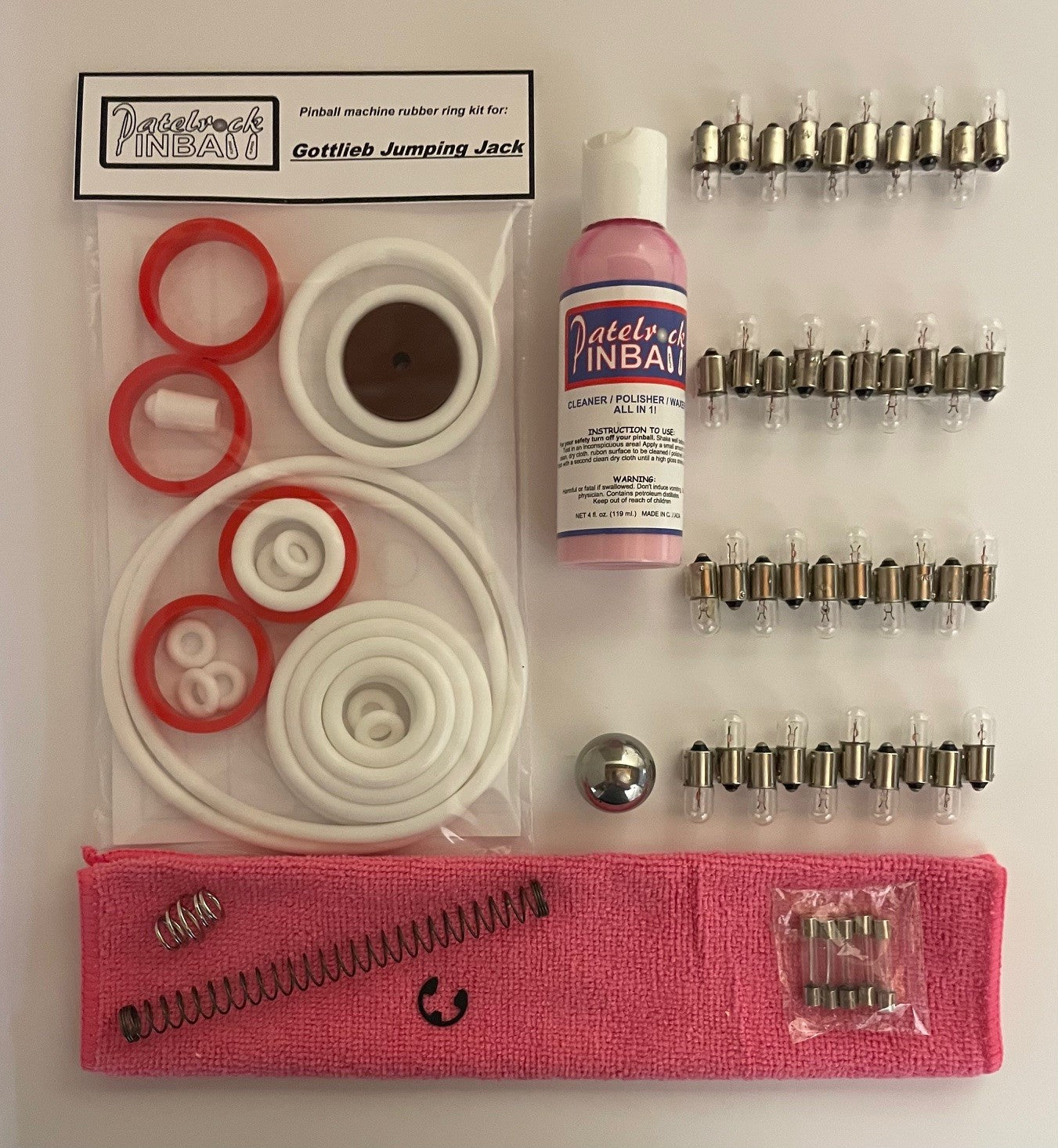 Gottlieb Jumping Jack Pinball Machine Maintenance Kit