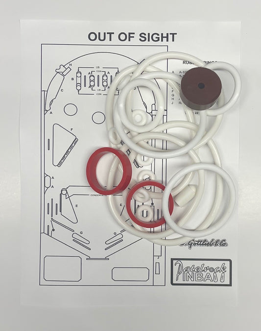 Gottlieb Out of Sight Pinball Machine Rubber Ring Kit