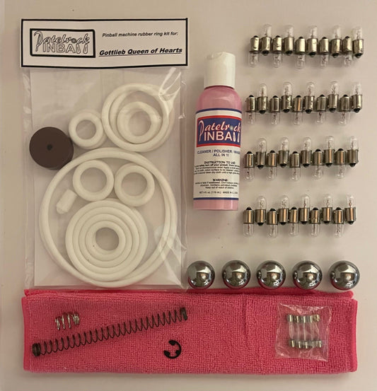 Gottlieb Queen of Hearts Pinball Machine Maintenance Kit