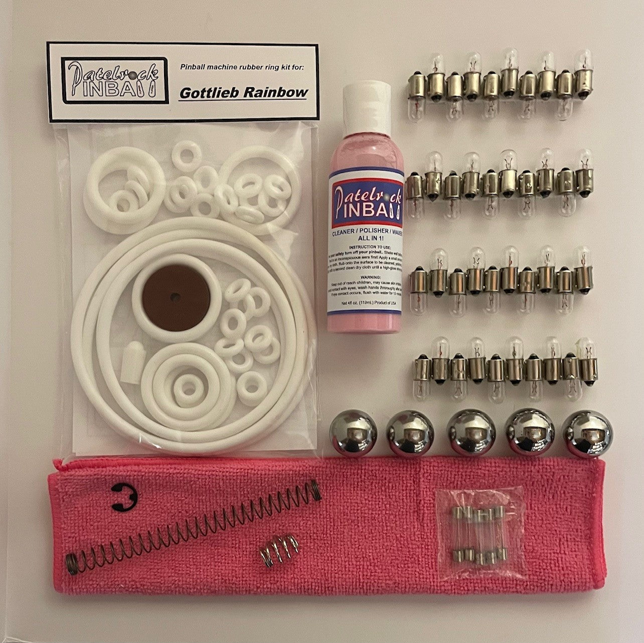 Gottlieb Rainbow Pinball Machine Maintenance Kit