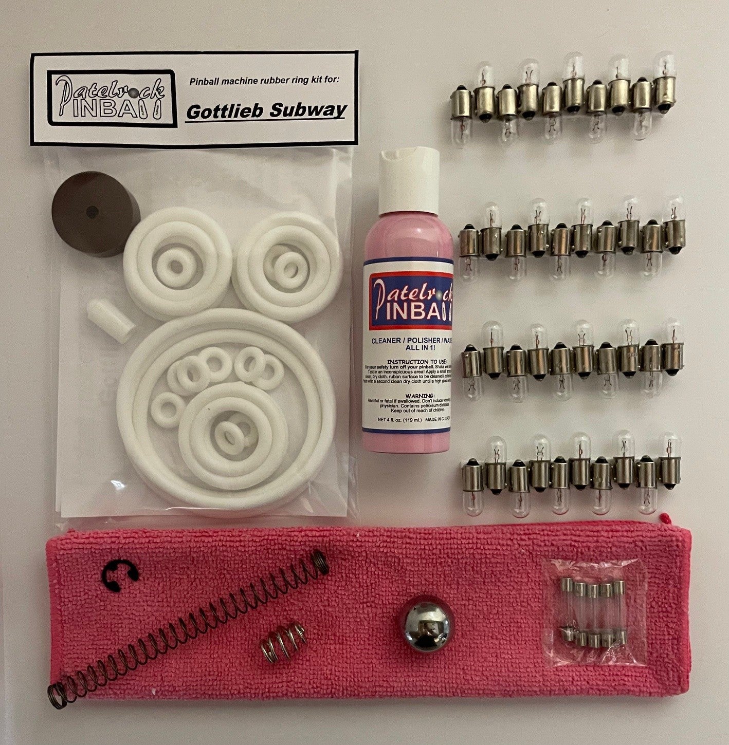 Gottlieb Subway Pinball Machine Maintenance Kit