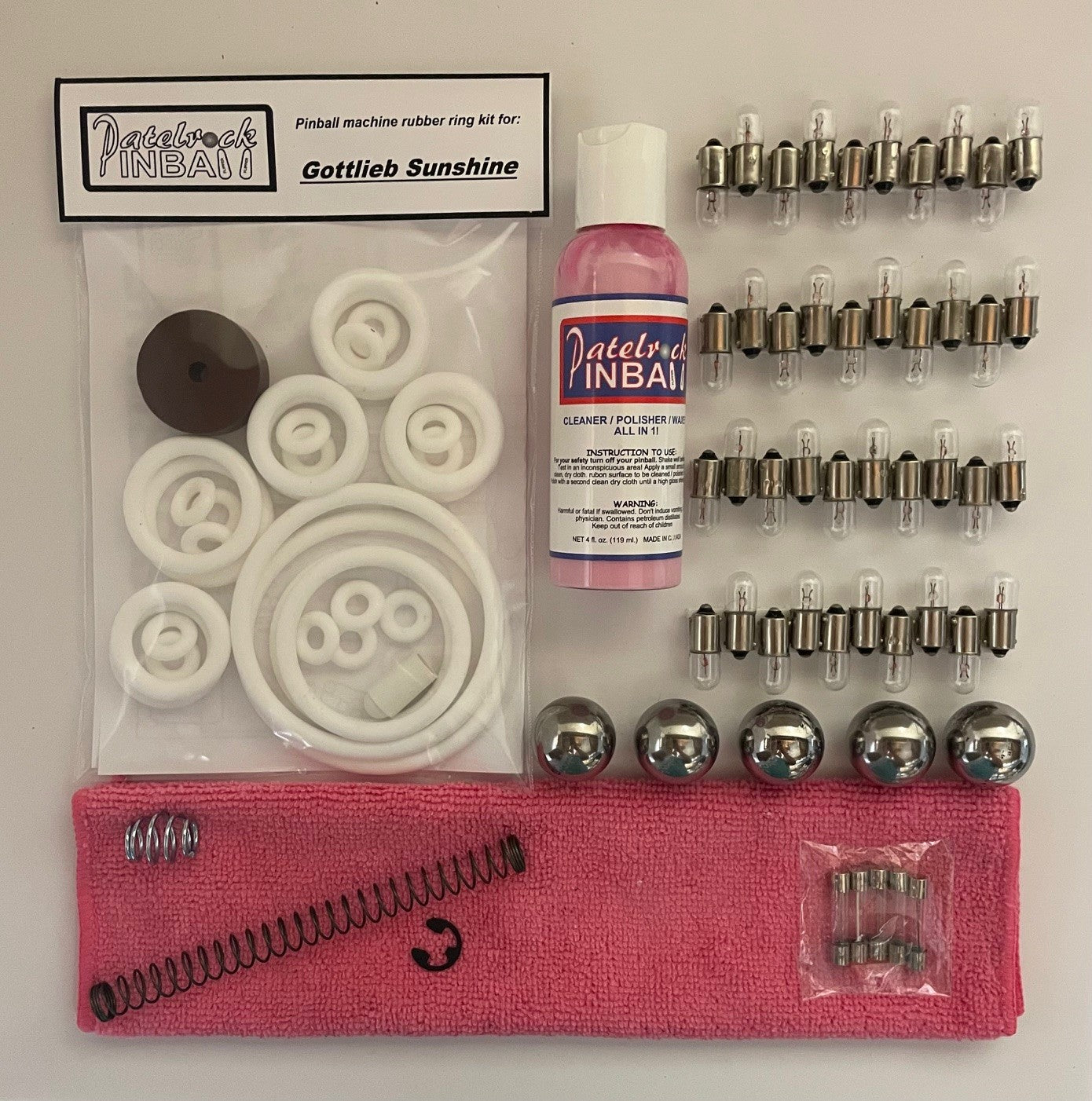 Gottlieb Sunshine Pinball Machine Maintenance Kit