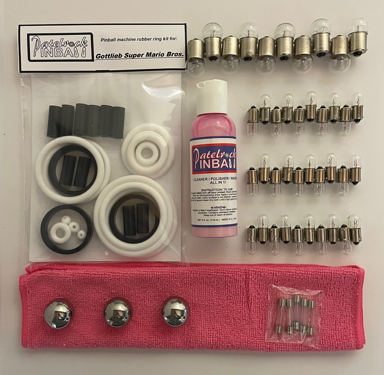 Gottlieb Super Mario Bros. Pinball Machine Maintenance Kit