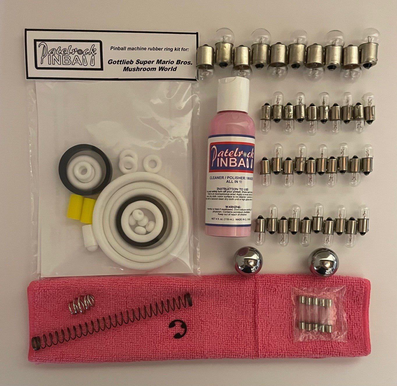 Gottlieb Super Mario Bros. Mushroom World Pinball Machine Maintenance Kit