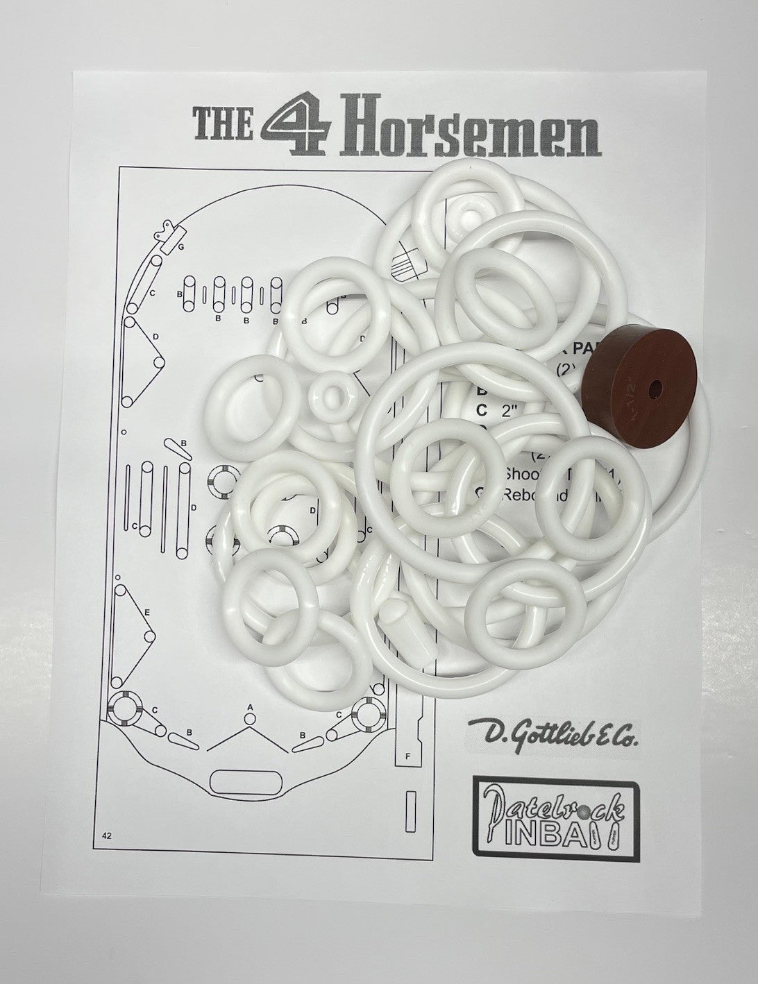 Gottlieb The 4 Horsemen Pinball Machine Rubber Ring Kit