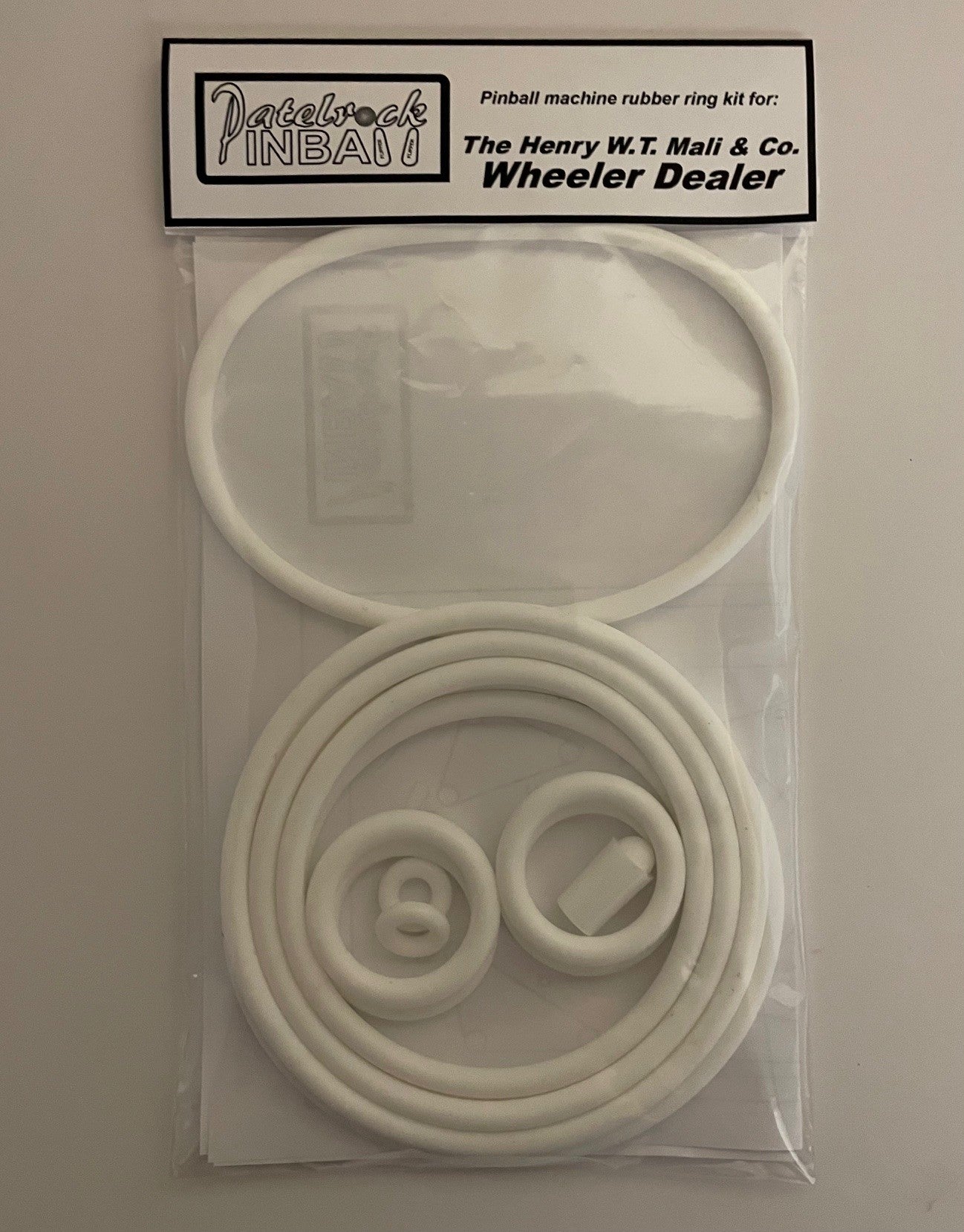 The Henry W.T. Mali & CO Inc. Wheeler Dealer Pinball Machine Rubber Ring Kit